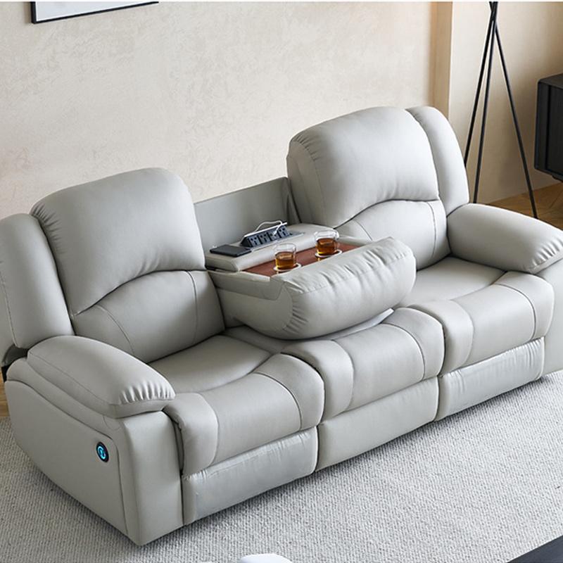 Modern style Italia cabin Genuine Leather micro fiber multi function living room furniture set sofa sectional reclining sofas