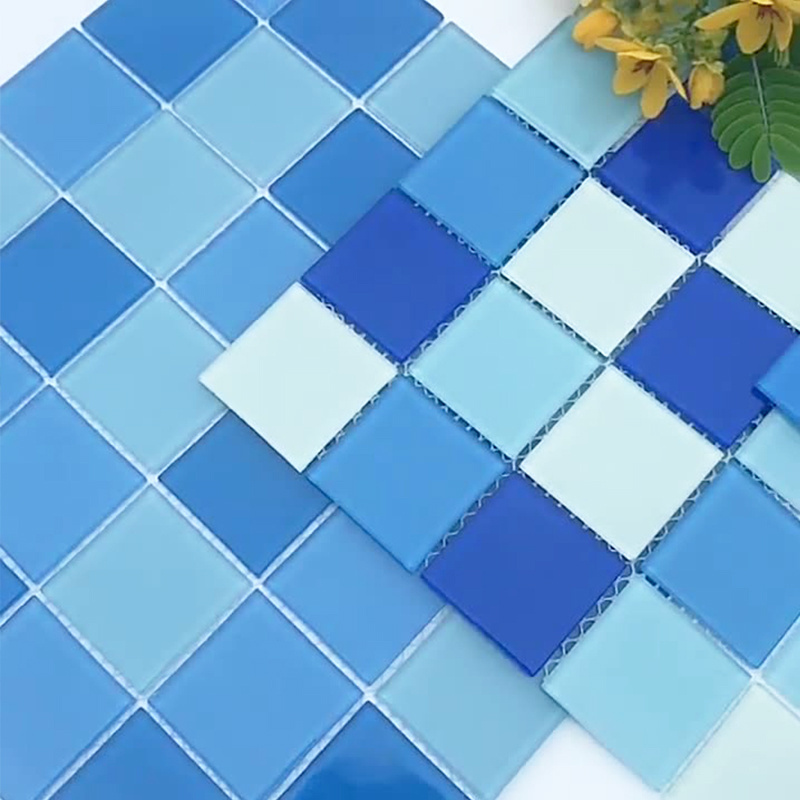 hot seller Nonslip Waterproof Modern  Bathroom Interior Wall Floor Swimming Pool Glossy Porcelain Ceramic Mosaic Tiles