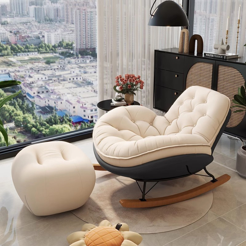 2024 Popular Quality Comfortable Bedroom Lazy Armchair Penguin Leisure single sofa Livable for Rocking side Chair