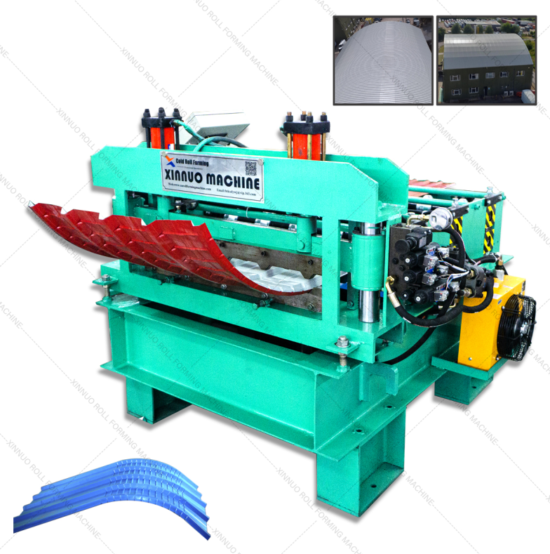 Zimbabwe Deep Ridge Bullnose Machine Curving Roofing Sheet Roll Forming Machine