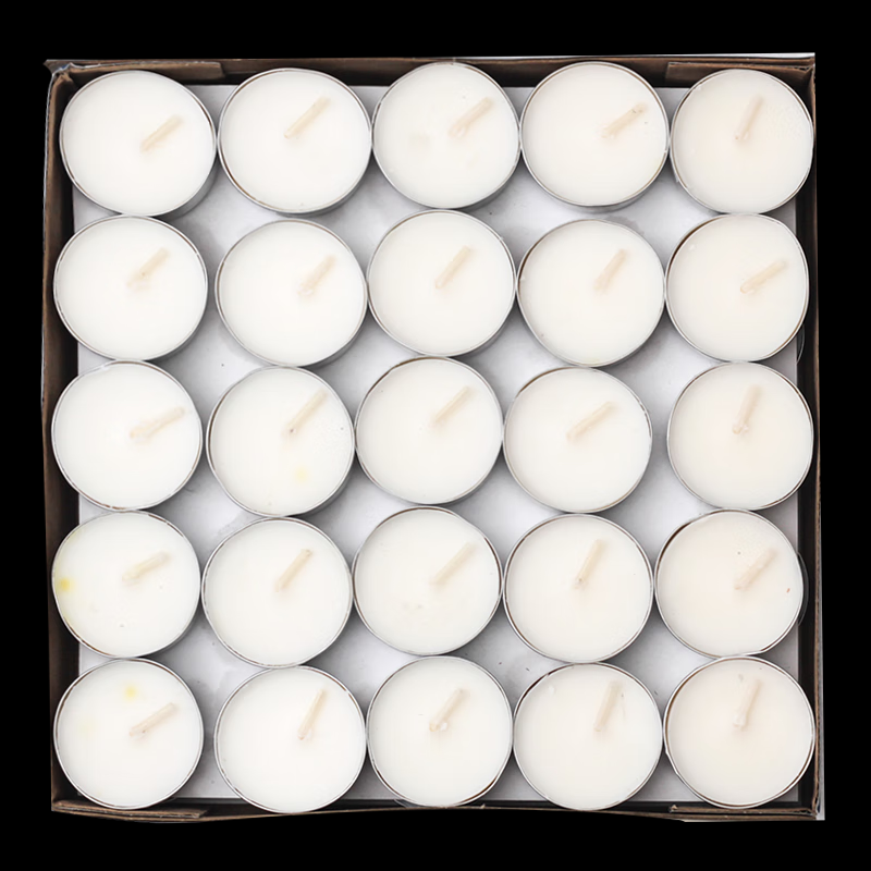 White Blue Purple Custom Package Tea Lights 4 Hour Long Burn Night Light Candles Unscented Tealight