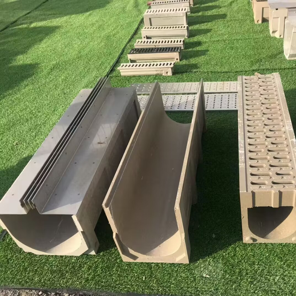 Outdoor Channel Drain Industrial Slotted Drainag Roof Trench Drain Floor Resin Concrete Drain Drainage Channel