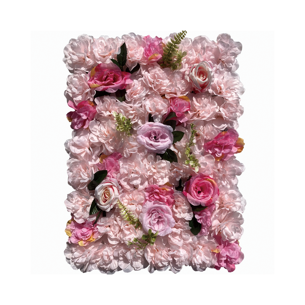 Custom Cloth Flower Wall 3D Flower Wall Panel Backdrop Purple Party Wall Decor Artificial Plants and Flowers for Wedding