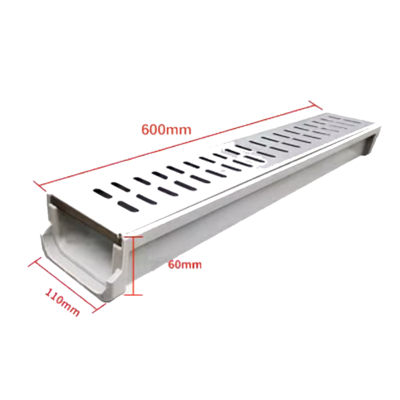 100 X 100 mm Steel Beam Grating Covering Stainless Steel Polymer Concrete Grating Drainage Outdoor Drain Channel