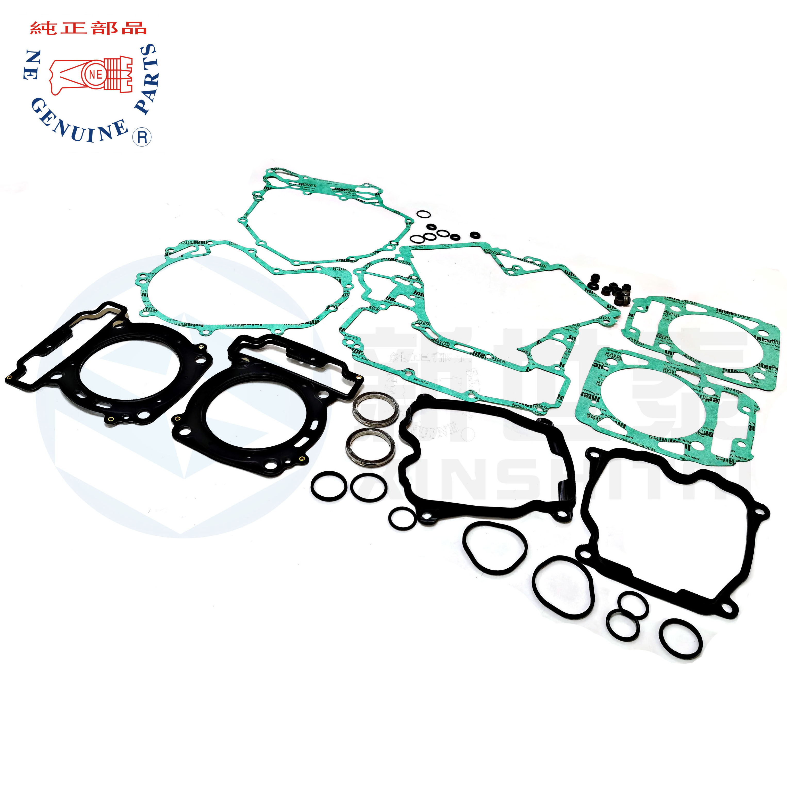 Customizer NE brand motorcycle full metal flat graphite gasket complete set for 800 with o ring rubber parts