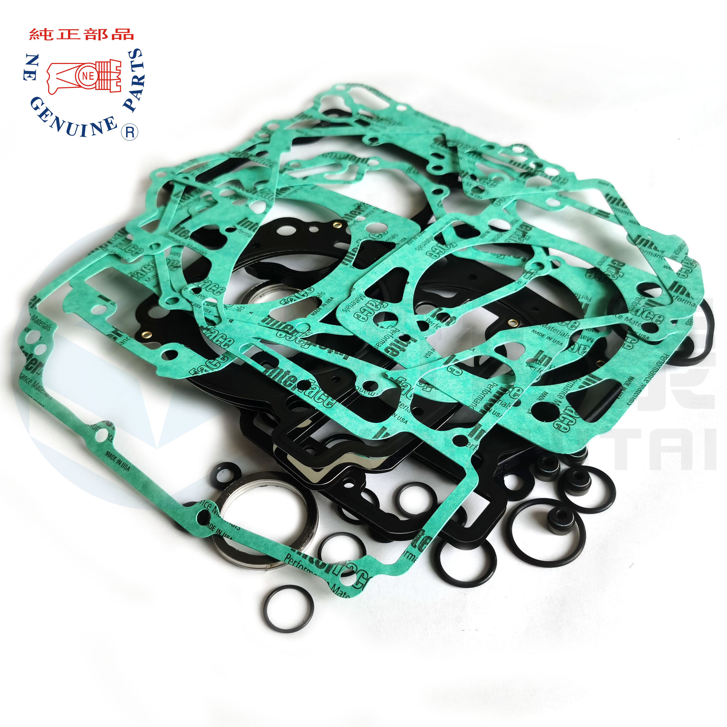 Customizer NE brand motorcycle full metal flat graphite gasket complete set for 800 with o ring rubber parts