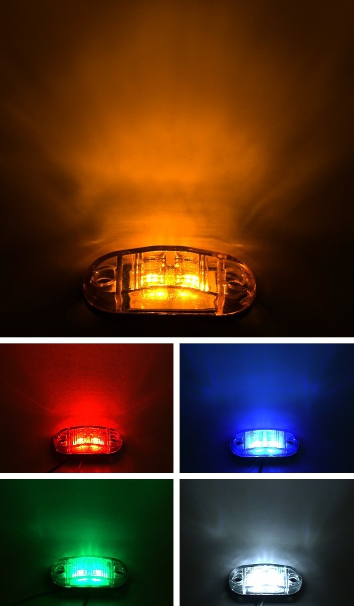 Amber Red White blue green truck side lamp led working light Tail Brake Light for Car Truck car accessories