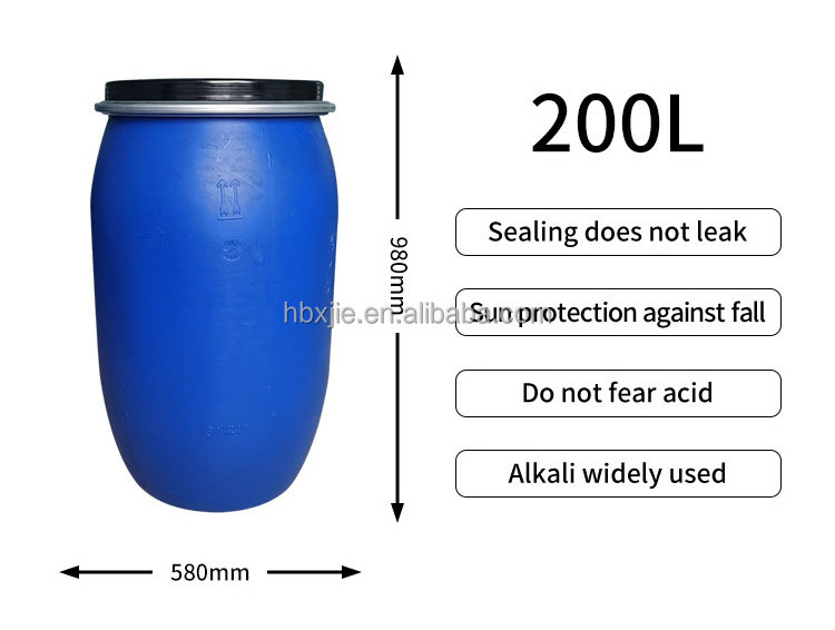 30 50 60 120 200 Liter Open Top Blue Plastic Oil Drum Barrel