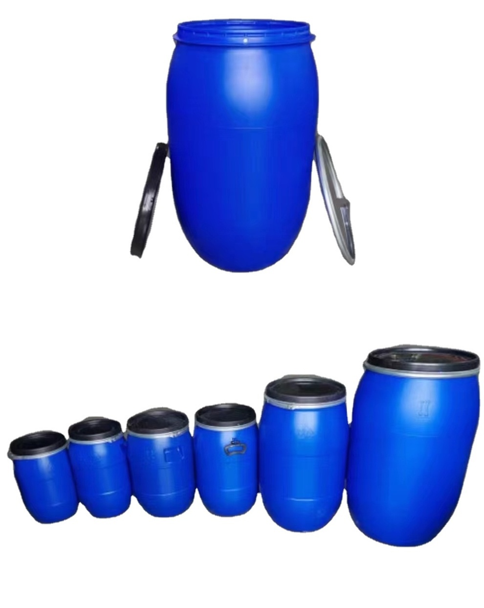 30 50 60 120 200 Liter Open Top Blue Plastic Oil Drum Barrel