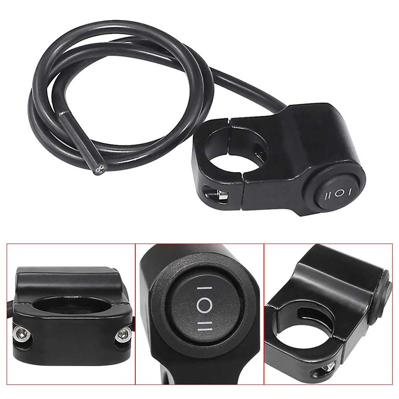 Motorcycle Aluminum Alloy  Handlebar Switch Button 3 position DRL Headlight Fog Spotlight Retro handle bar Switch