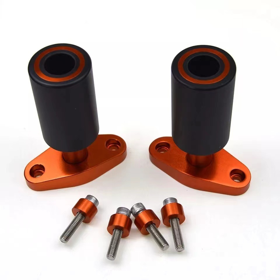 Motorcycle Orange CNC Body Protector Aluminum Drop Ball Anti-Fall Block Engine Protection For KTM DUKE125 200 390