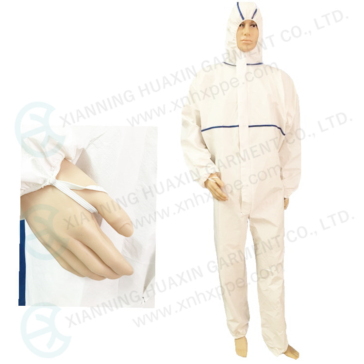 Disposable non woven overall with bounded seam