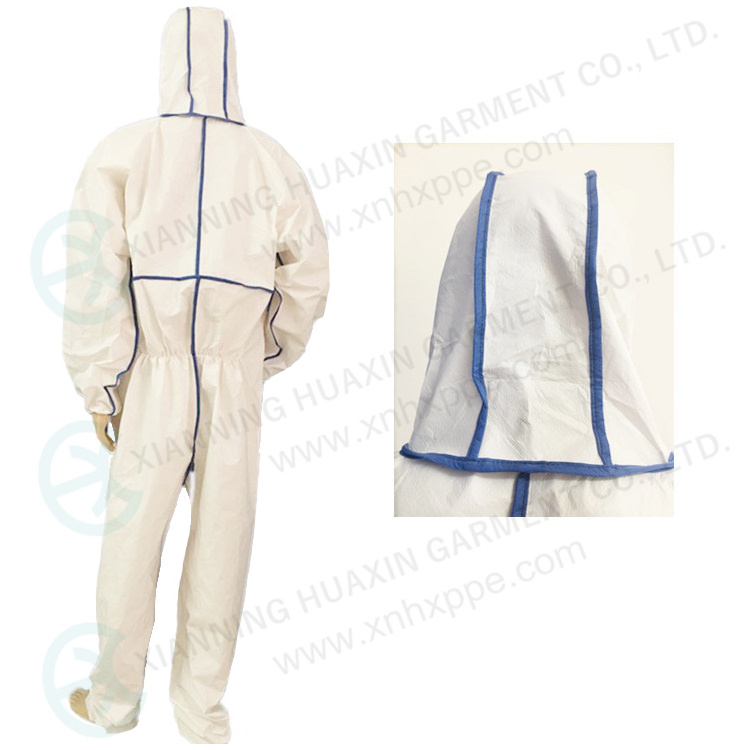 Disposable non woven overall with bounded seam