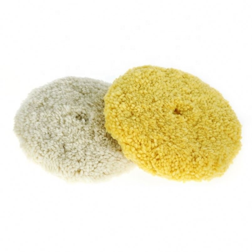 High Quality 7inch 8inch One Side Wool Buffing Pad Auto Detailing Polishing Pad