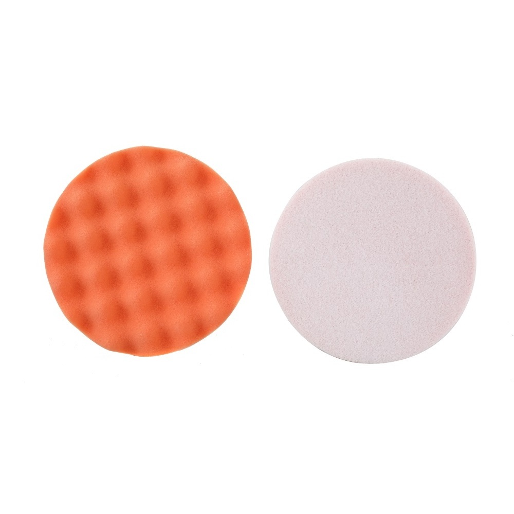 Manufacturer Dense Orange Round Car Cleaning Auto Detailing Pads Polish Foam Sponge Wax Applicator Multiple sizes buffing pad