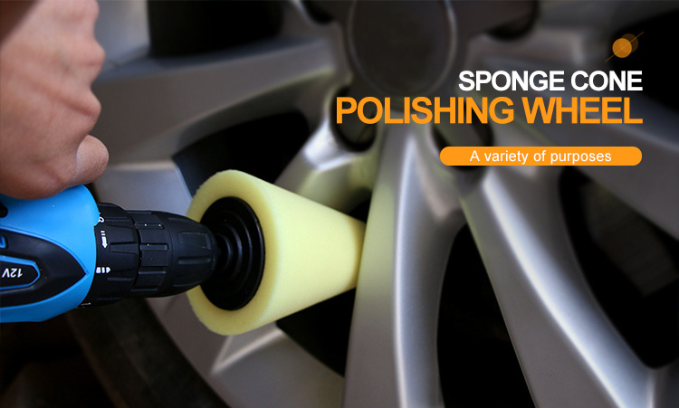 Attractive Small conical Sponge Foam Polishing Cone For Buffing and Sanding Car Wheel