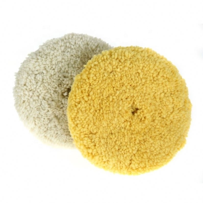 High Quality 7inch 8inch One Side Wool Buffing Pad Auto Detailing Polishing Pad