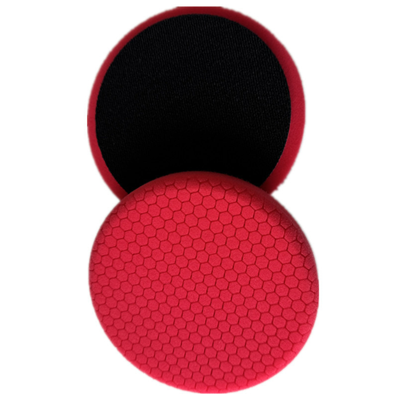 Advanced Quality Auto Detailing Red Sponge Hex Logic Buffing Pads Small Honeycomb Foam Car Polishing Pad