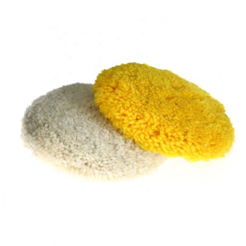 High Quality 7inch 8inch One Side Wool Buffing Pad Auto Detailing Polishing Pad