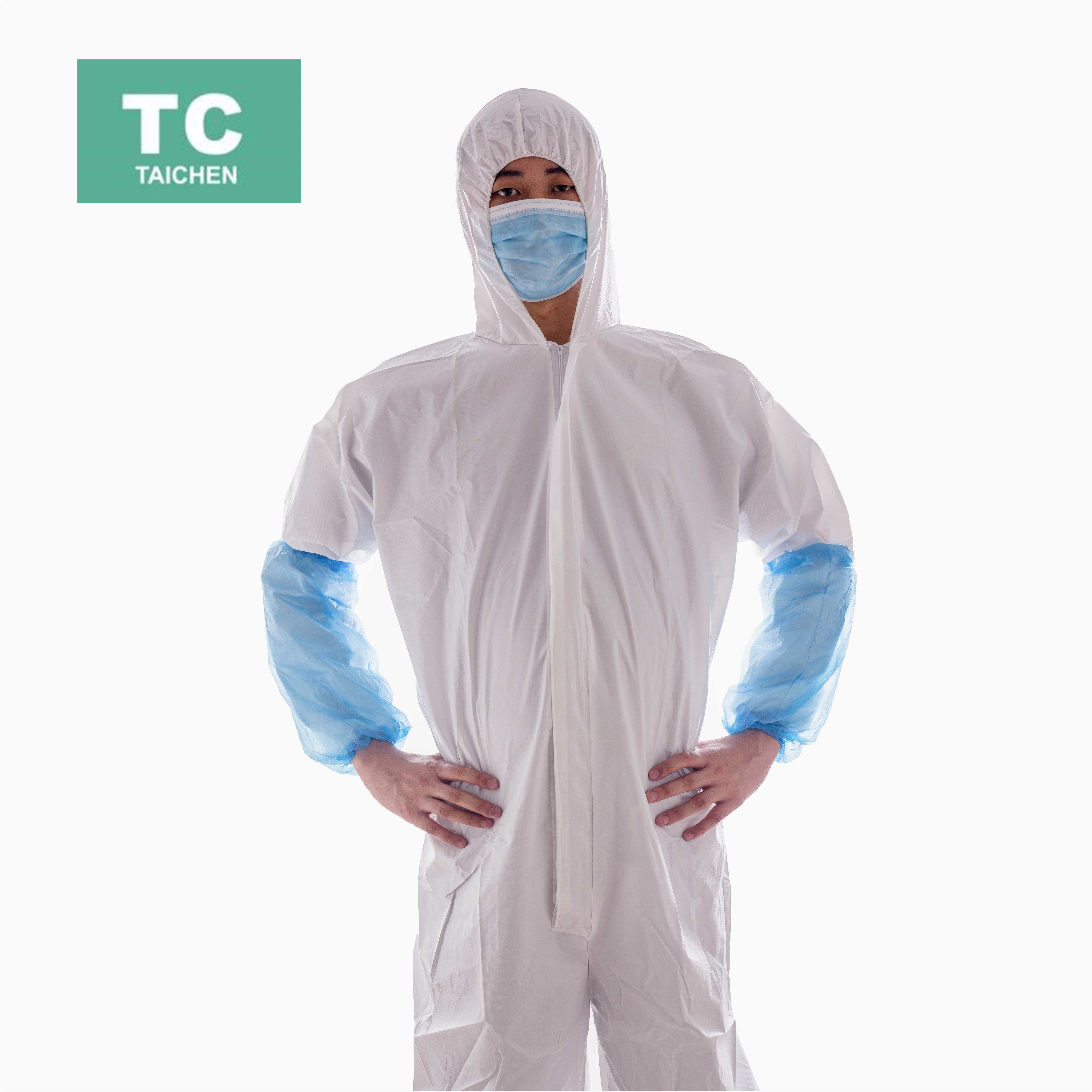 Nonwoven Disposable Microporous Coverall, Hooded with Elastic Wrists and Ankles