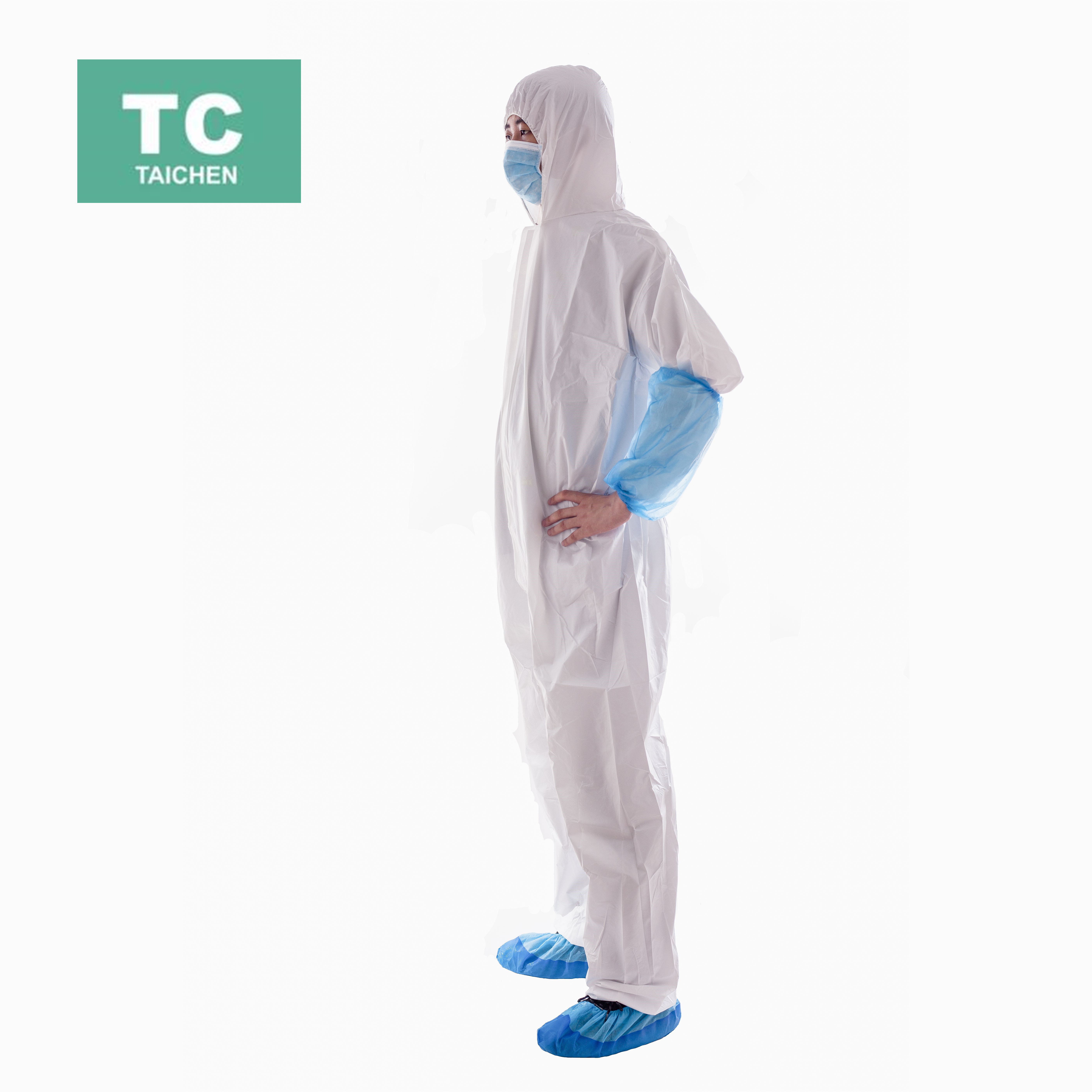 Nonwoven Disposable Microporous Coverall, Hooded with Elastic Wrists and Ankles