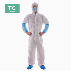 Nonwoven Disposable Microporous Coverall, Hooded with Elastic Wrists and Ankles