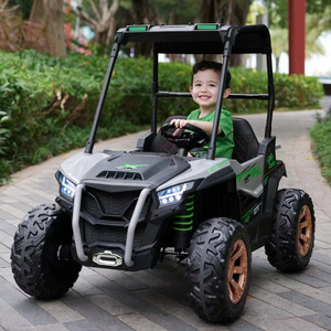 kids  2 seats power 24 volt  wheels ride on electric car for kids 24v 4x4 rubber tires with remote control