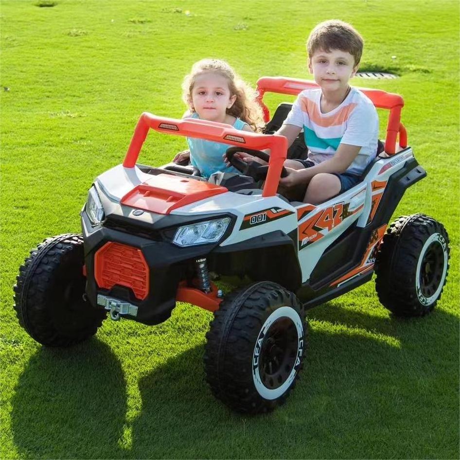 2024 New Color 24V 4x4 Electric UTV 2 Seater Kids Ride-on Car with Parent 2.4G Remote Unisex Made of Plastic Battery-Powered