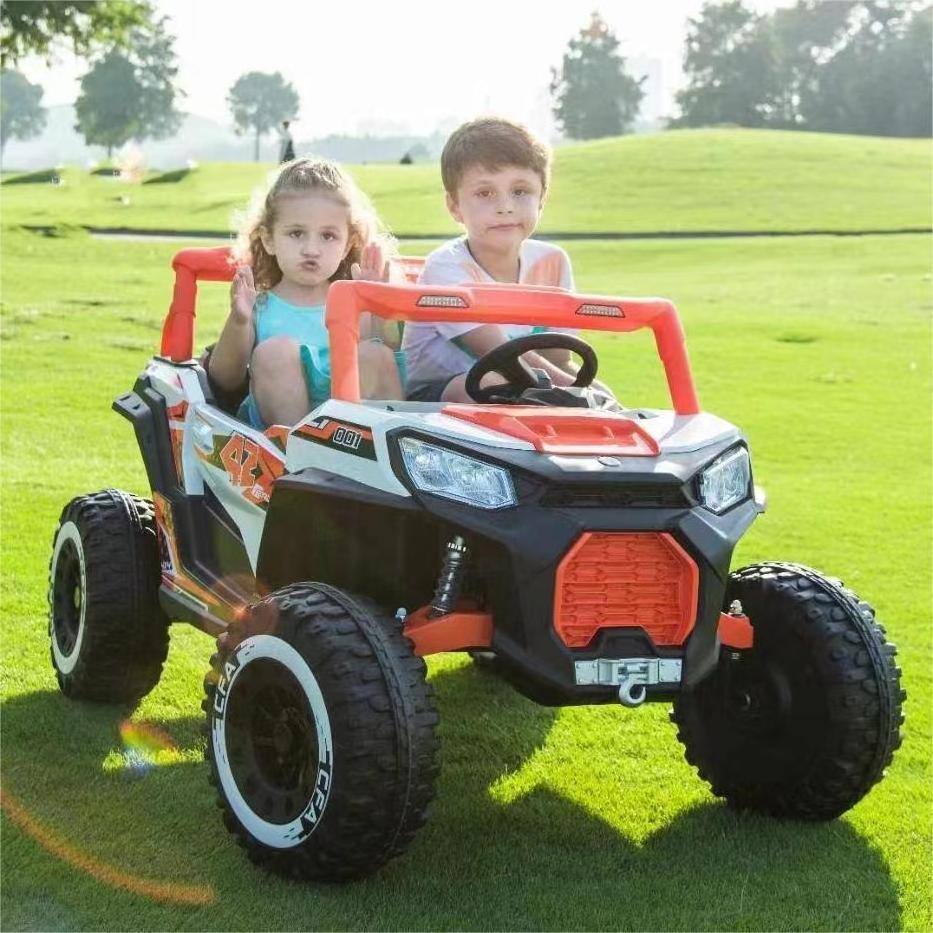 2024 New Color 24V 4x4 Electric UTV 2 Seater Kids Ride-on Car with Parent 2.4G Remote Unisex Made of Plastic Battery-Powered