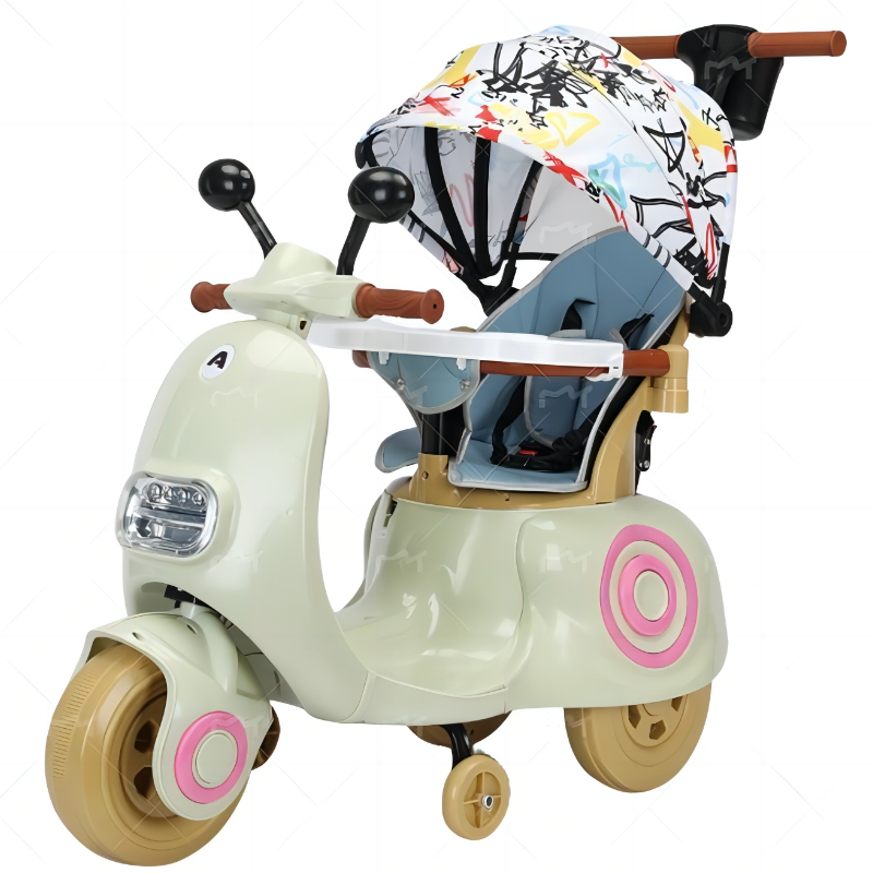 2024 Pink Electric three-wheeled motorcycle Battery Cycle Cartoon Ride On Car Plastic Kids Electric Motorcycle For 3 Years Old