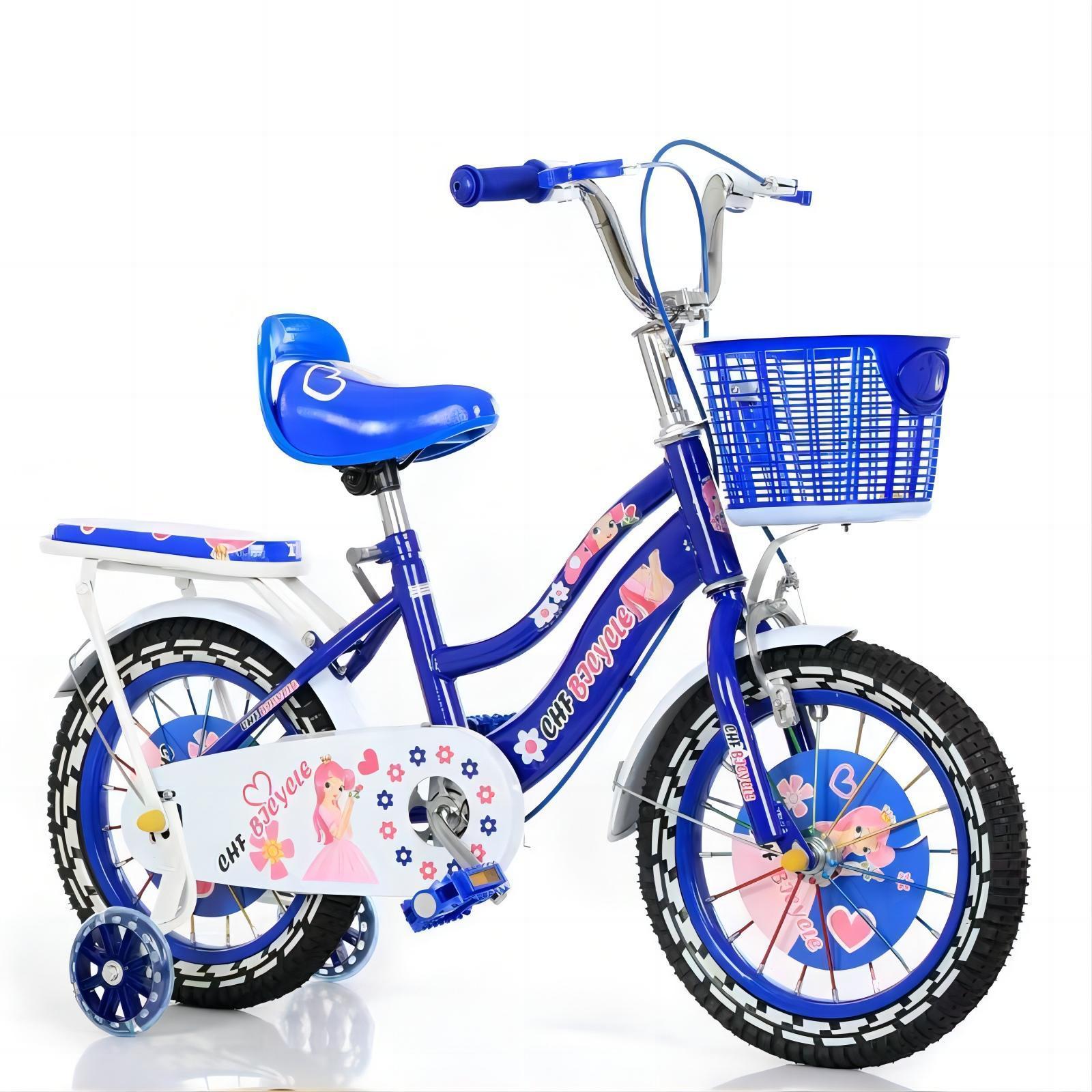 Popular Children Kids Bicycle for Girls 3 to 12 Years Plastic Toy Bike with Brake Line plastic Basket