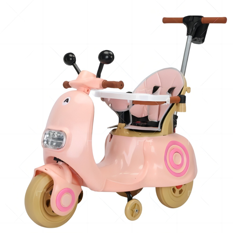 2024 Pink Electric three-wheeled motorcycle Battery Cycle Cartoon Ride On Car Plastic Kids Electric Motorcycle For 3 Years Old