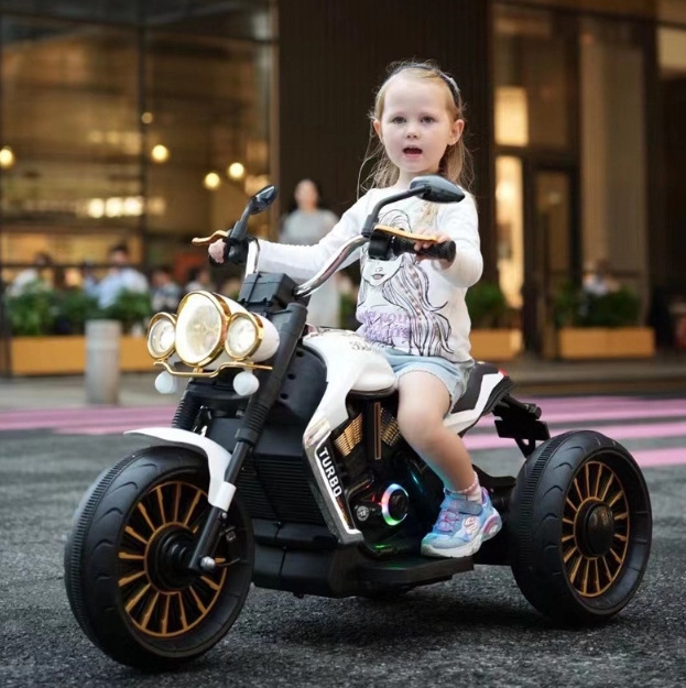 Child Motorbike Ride On Car Toys 12V 4.5A Large Capacity Battery 380 Motor Dual Drive Kids Electric Motorcycle For Boys Girls