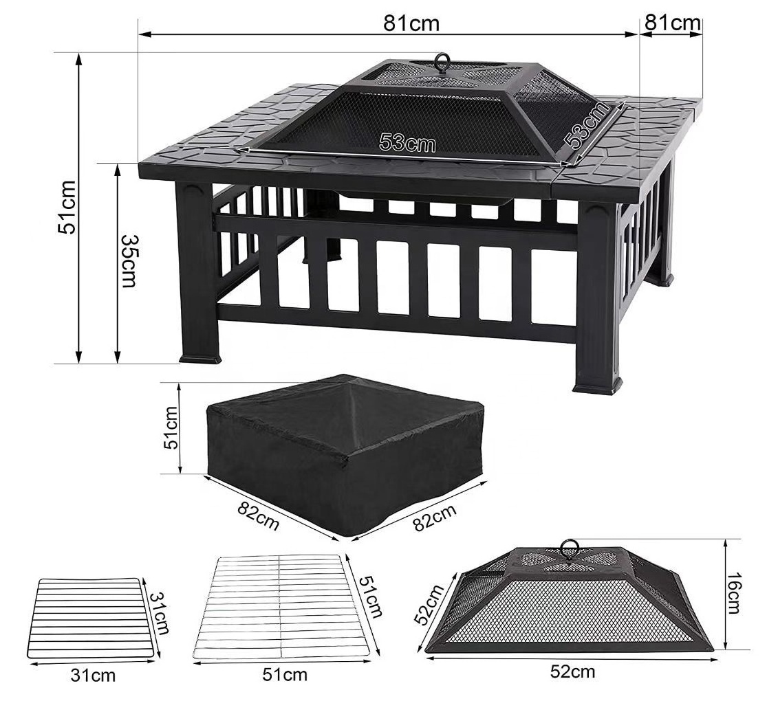 Modern Design Quality Outdoor Warmer BBQ Grill Stove Fire Pit Patio Wood Burning Warmer for Garden Yard