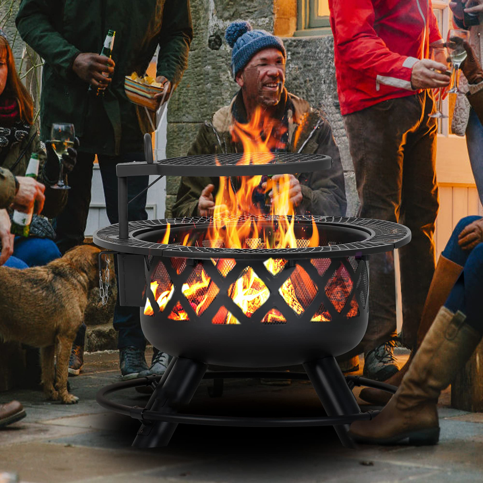 fire pit outdoor  round fire pit table