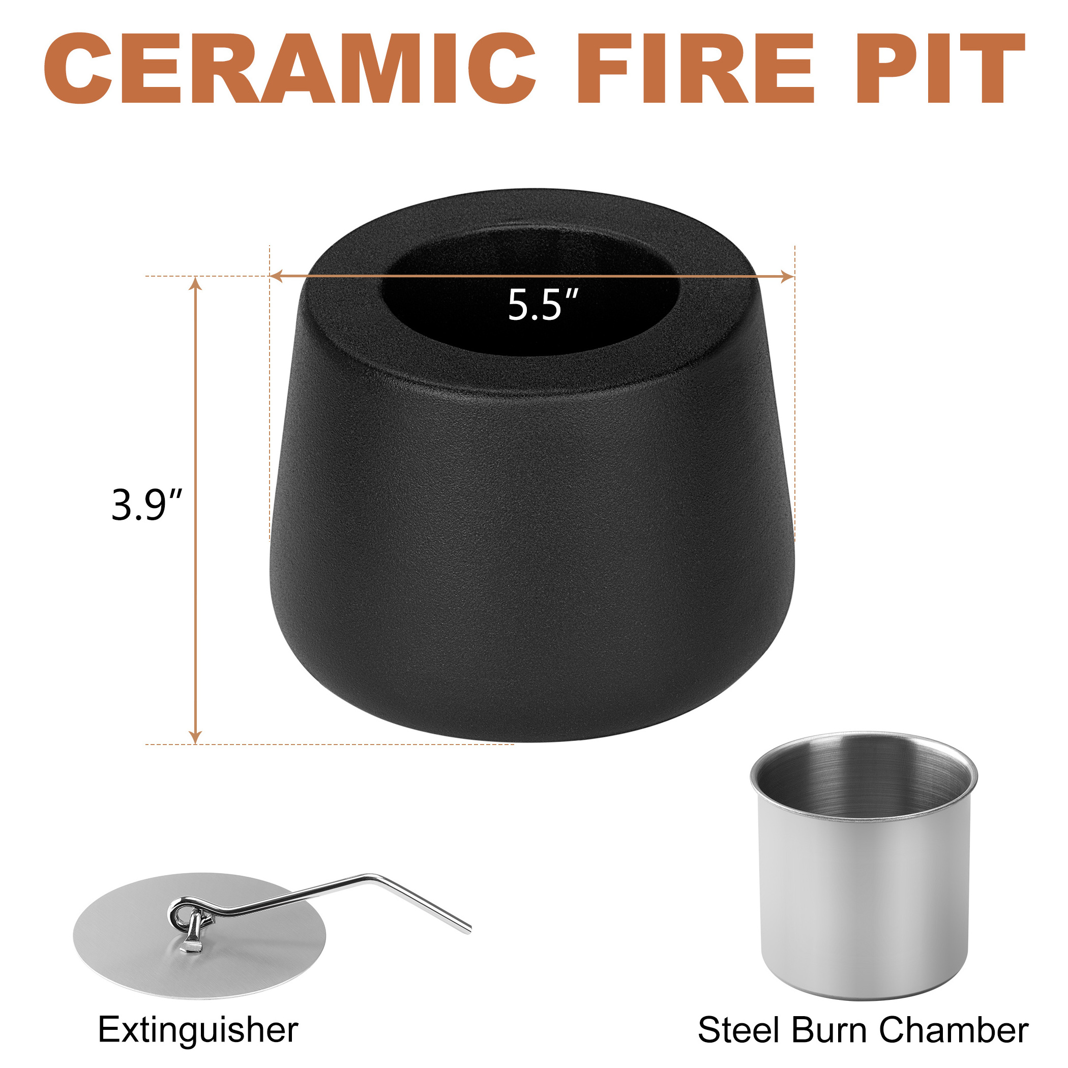 Camping Atmosphere Indoor Mini Portable Table Propane Fire Pits Bioethanol Alcohol Fire Pit