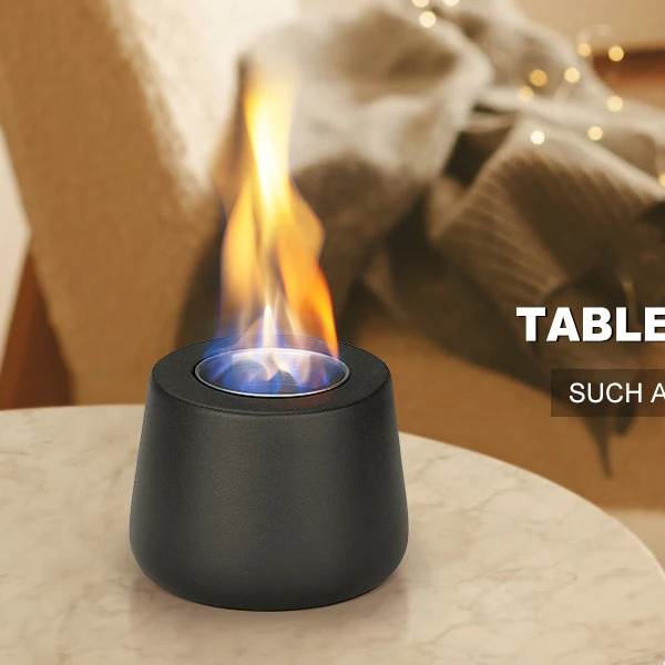 Tabletop Fire Bowl Pot|Indoor Outdoor Portable Tabletop Fireplace Clean Burning Bio Ethanol Ventless Fireplace