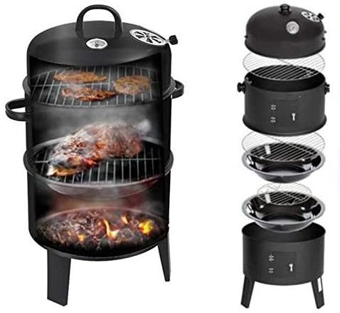 3 in 1 Outdoor bbq grill Space Party Travel Beer Discount Portable Charcoal Barbecue Grill Smoker Bbq Grills