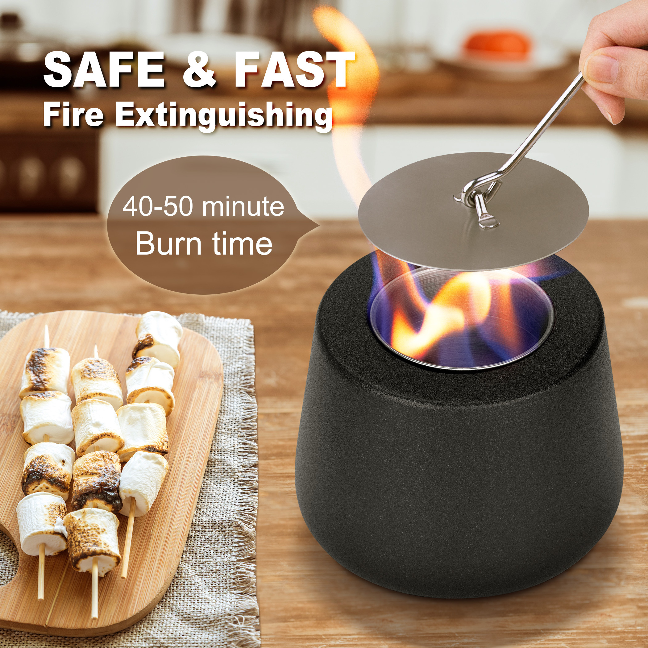 Camping Atmosphere Indoor Mini Portable Table Propane Fire Pits Bioethanol Alcohol Fire Pit