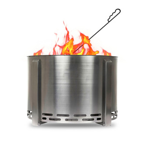 Large stainless steel Outdoor foldable smokeless fire pits