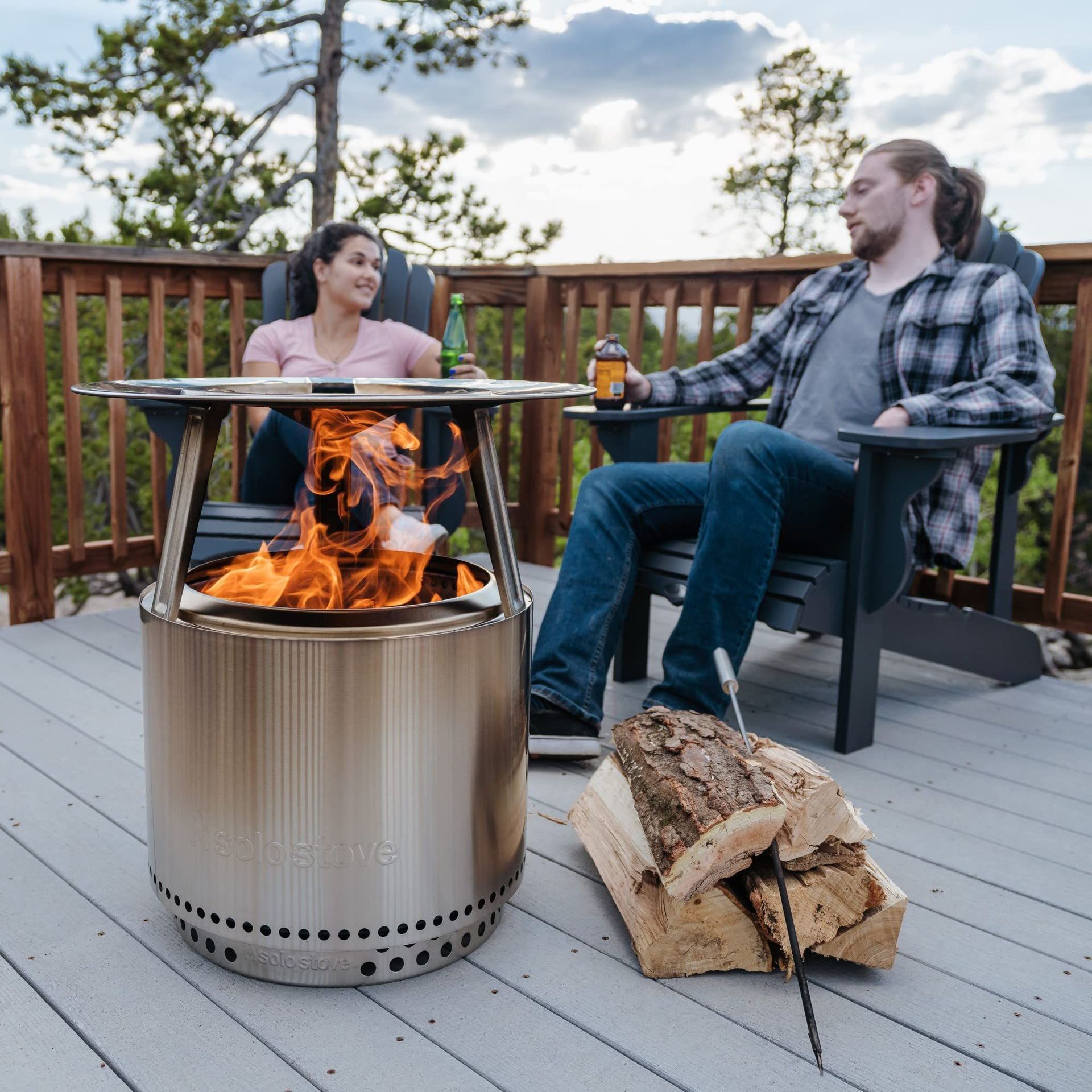 outdoor smokeless fire pit Heat Deflector