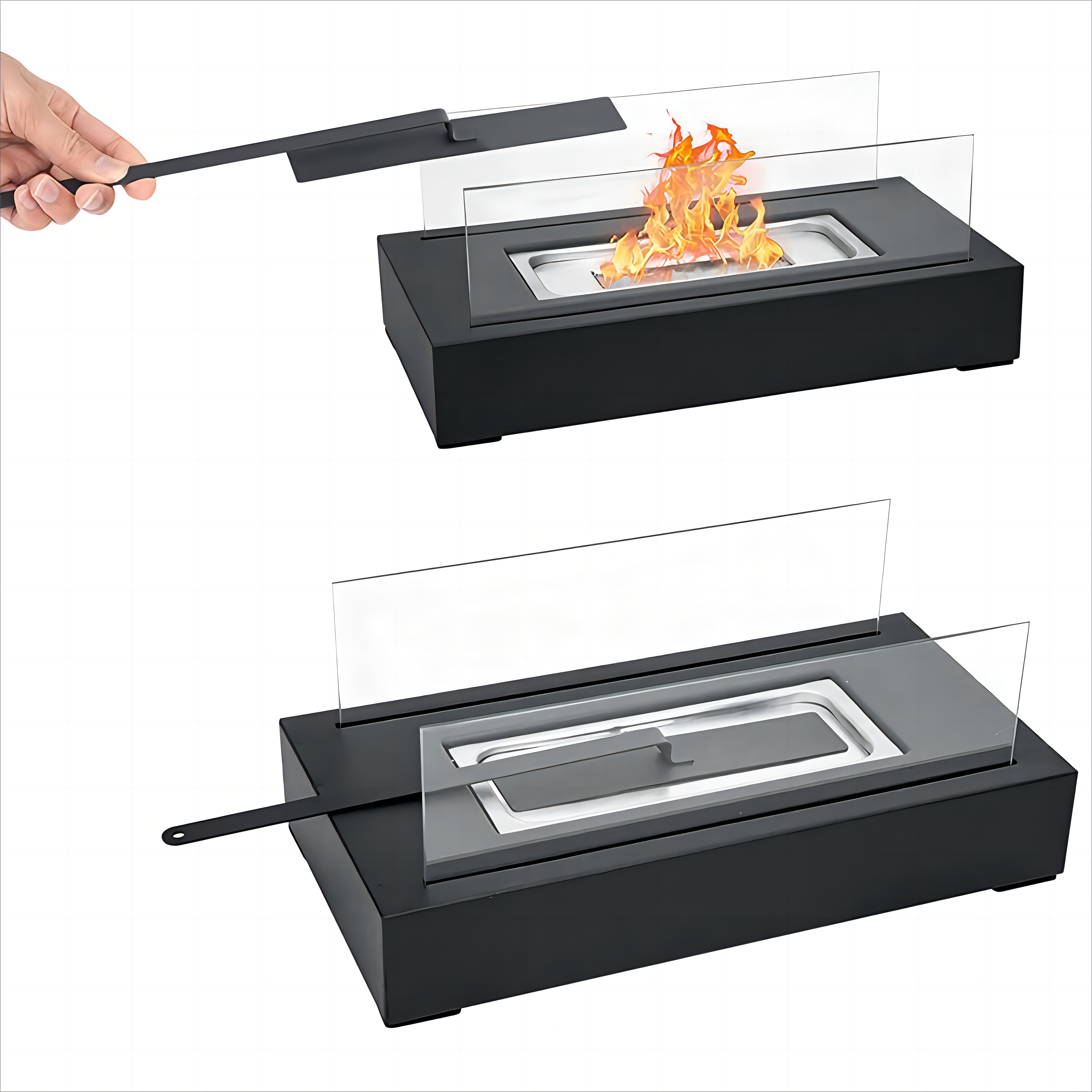 Tabletop Bio Ethanol Fireplace Modern Simple Energy Saving BBQ Stove Indoor Decorative Tabletop Stove Stainless Steel 304