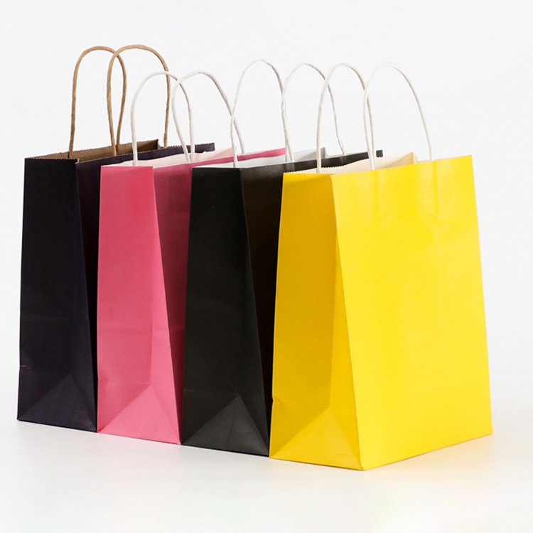 Custom Printing shopper paper bag paper bag high quality kraft paper bags with handles