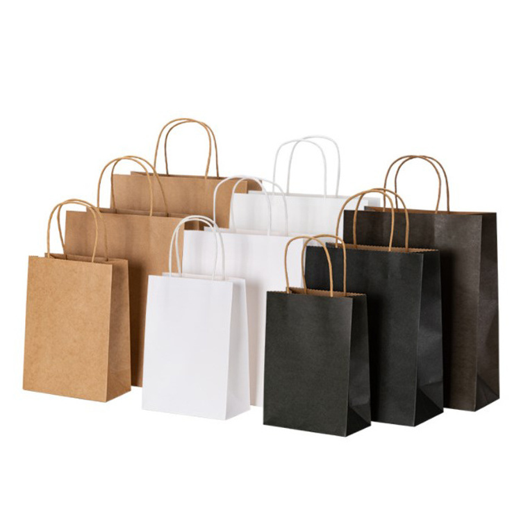 Custom Printing shopper paper bag paper bag high quality kraft paper bags with handles