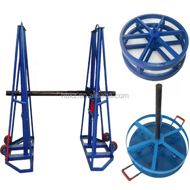 High quality adjustable wire and cable drum stand tool electrical Trapezoid cable drum jack stand