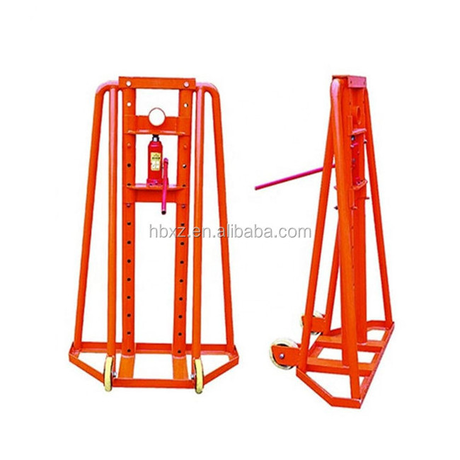 High quality adjustable wire and cable drum stand tool electrical Trapezoid cable drum jack stand