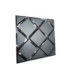 Crystal diamond Mirror Mosaic Glass tile  mirror for Hotel bar kitchen bathroom wall decoration mirror