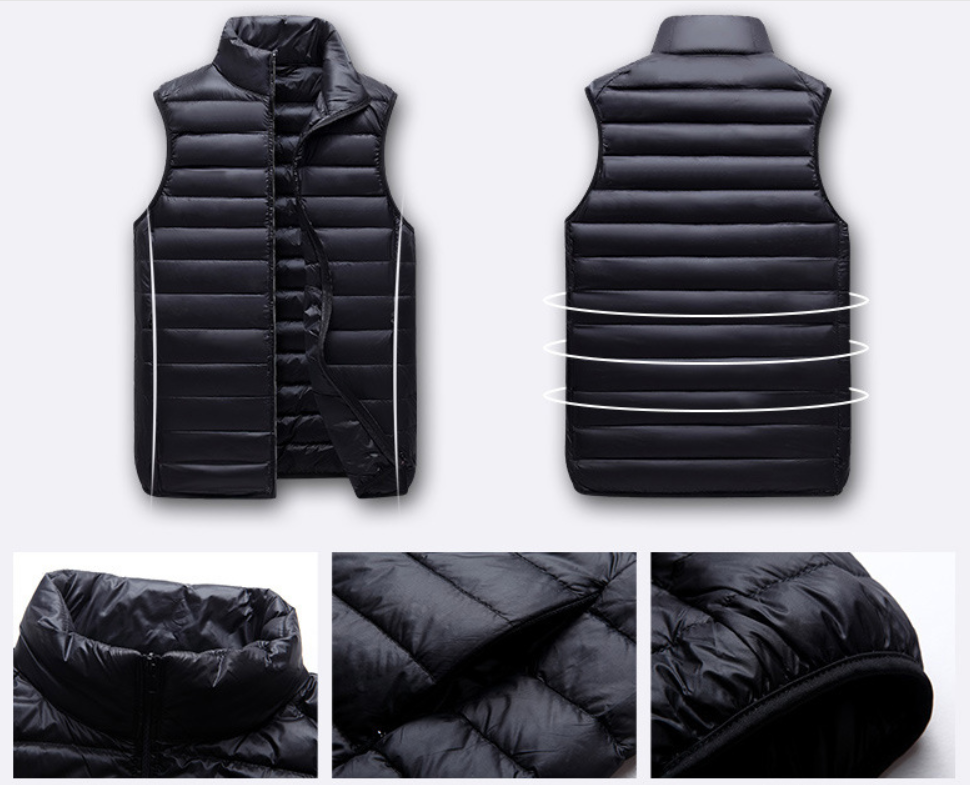 wholesale lightweight sleeveless nylon blank oem quilted gilet duck goose down padded women men puffer down vest custom logo