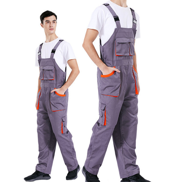 Tooling jumpsuit men's wear-resistant auto machine repair engineering construction suspender working bib pants