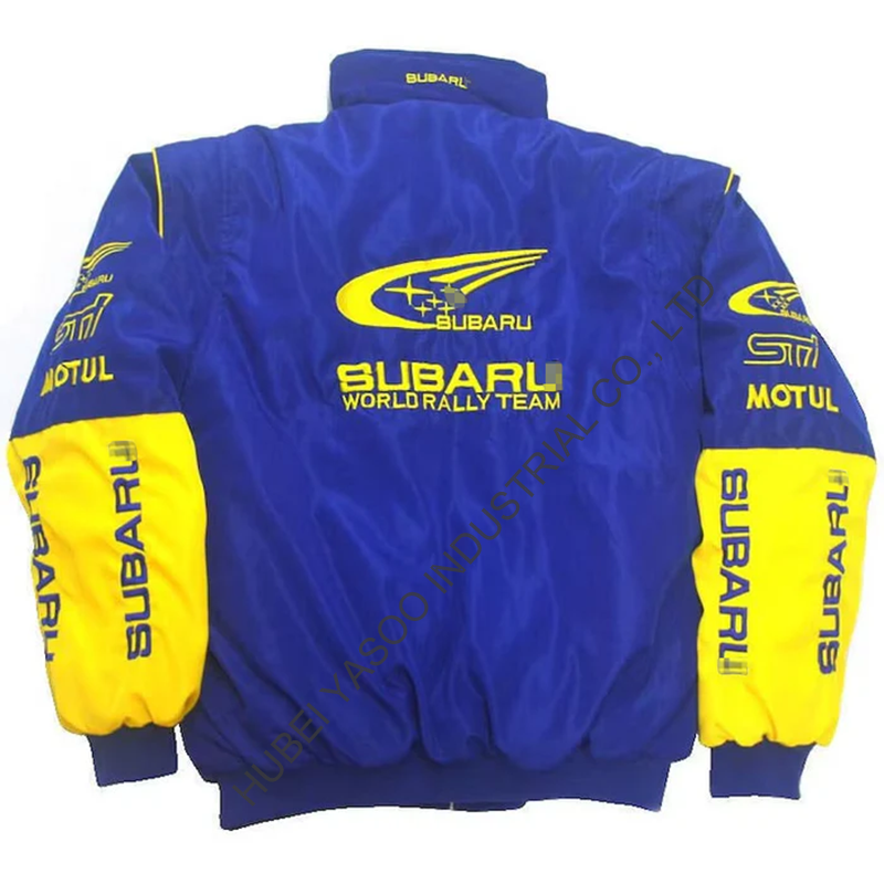 Custom Full Embroidery Waterproof Windbreaker Quilted Cotton Bomber Jacket Street Style Fasion Retro f1 Racing Jacket